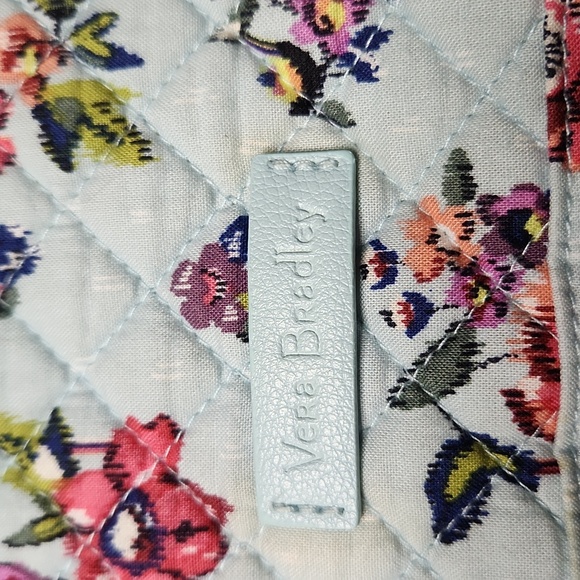 Vera Bradley Blue Floral Water Bouquet Crossbody Purse approx 11x11 - Picture 3 of 15